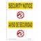 Signmission Safety Sign, OSHA SECURITY NOTICE, 5" Height, 7" Width, Symbol Only, Landscape OS-SN-D-57-L-11648 - alternate 1